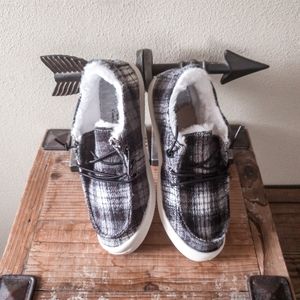 Black Plaid Babe Shoes